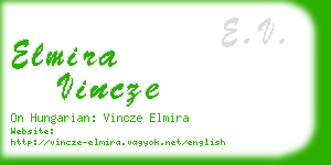 elmira vincze business card